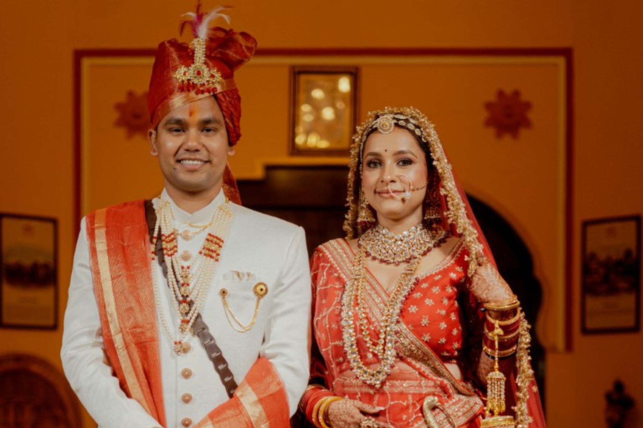 Rajmahal Wedding Couple in Orchha